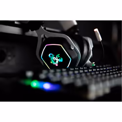 Konix 82381120335 headphones/headset Wired Head-band Gaming USB Type-A Black, White - Additional view 8