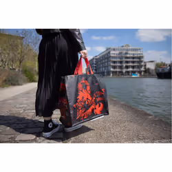 Konix KX DND SHOPPING BAG MONSTERS Black, Red Tote bag - Additional view 2