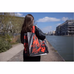 Konix KX DND SHOPPING BAG MONSTERS Black, Red Tote bag - Additional view 5