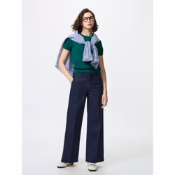 Uniqlo Japan Wide Trousers Jeans Long - 69 NAVY/M