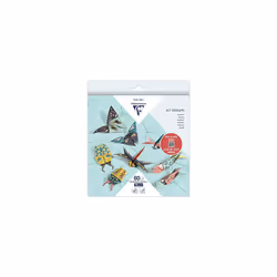 - Ref 95366C - Origami Paper Kit (Pack of 60 Sheets) - 3 Assorted Sizes, 70gsm Paper, Printed Design on Front & Plain Backs - ...