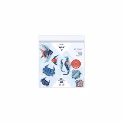 - Ref 95367C - Origami Paper Kit (Pack of 60 Sheets) - 3 Assorted Sizes, 70gsm Paper, Printed Design on Front & Plain Backs - ...