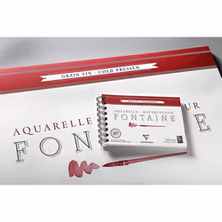 Clairefontaine Fontaine Extra Rough Watercolour Glued Pad, Glued 4 sides, 300 g, 30 x 40 cm, 25 Sheets