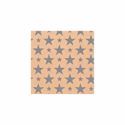 - Ref 223801C - Recycled Kraft Long Roll Wrapping Paper (Single Roll) - 70cm Width x 50m Length, 70gsm Recycled Kraft Paper - Silver Stars Design