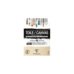 Ref 975212C Ready to Paint Grained Canvas Pad 10 Sheets A2 Sized 210gsm Paper Acid Free pH Neutral Sandy Suitable for Oil Acrylic Paint