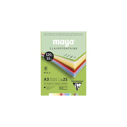- Ref 975333C - Maya Pastel Coloured Drawing Pad (Pack of 25 Sheets) - 120gsm Paper - A3 (42 x 29.7cm) - Assorted Colour - Deep Dyed, Acid Free, pH