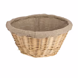 Matfer Bourgeat Banneton LinenLined Proofing Wicker Basket  Round  9 1/2