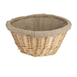 Matfer Bourgeat Banneton LinenLined Proofing Wicker Basket  Round  9 1/2