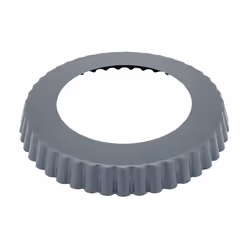 Matfer Bourgeat Exopan Fluted Tart and Quiche Pan with Removable Bottom  9 1/2"""" Diameter  Dark Gray