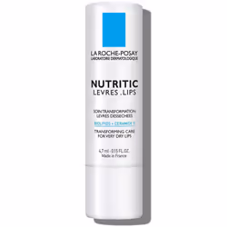 La Roche-Posay Nutritic Lip Balm for Very Dry Lips Soothes and Repairs Chapped Lips with Shea Butter and Ceramides 0.15 Fl ...