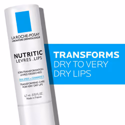 La Roche-Posay Nutritic Lip Balm for Very Dry Lips  Soothes and Repairs Chapped Lips with Shea Butter and Ceramides  0.15 Fl Oz Pack of 1