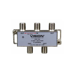 VISION - 4-Way Splitter DC Pass 5-2400MHz LED Indicator V26-104LED