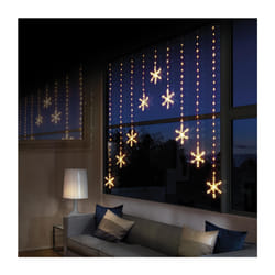 Premier - 339 LED Snowflake Curtain Light, Warm White, 1.2x1.2m