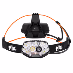Petzl NAO RL, Headband flashlight, Black, Orange, Buttons, Battery level, IPX4, CE