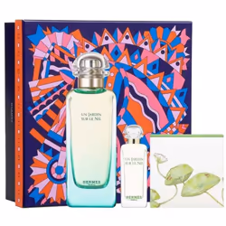 Hermes Un Jardin Sur Le Nil Gift Set 100ml EDT Spray + 7.5ml EDT Spray + 50g Soap