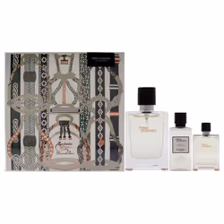 Terre Dhermes by Hermes for Men - 3 Pc Gift Set 3.3oz EDT Spray, 0.42oz EDT Spray, 1.35oz After Shave Lotion