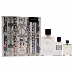 Terre Dhermes by Hermes for Men - 3 Pc Gift Set 3.3oz EDT Spray, 0.42oz EDT Spray, 1.35oz After Shave Lotion