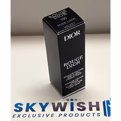 Dior Rouge Dior Lipstick in 100 Nude Look VELVET 1.5g Travel Mini Size BNIB
