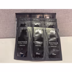 Dior Sauvage Mens Skincare Trio Sample. Cleanser 3ml, Toner 2ml, Serum 2ml  5x