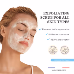 Embryolisse Exfoliating Face Scrub Powder - Facial Cleanser that Exfoliates  Tones and Softens the Skin - With Coconut & Milk Powder - for A