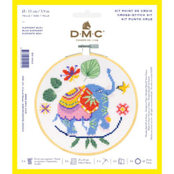 DMC Stitch Kit 6" Diameter-Elephant (14 Count) BKL-1942