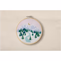 DMC Embroidery Kit Winter Landscape by Georgie K. Emery - Advanced