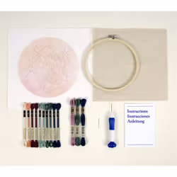 DMC Punch Needle Kit Tropical Flowers by Nathalie Weinzaepflen - Intermediate