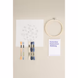 DMC Embroidery Kit Blue Ditsy Florals by Jenni Davis - Intermediate
