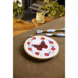 DMC Cross Stitch Kit Butterfly Blooms by Jo Aston - Intermediate