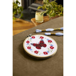 DMC Cross Stitch Kit Butterfly Blooms by Jo Aston - Intermediate