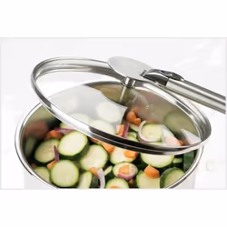 Cristel K24P pan lid Round Stainless steel, Transparent