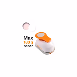 Motive Lever Punch Circle Diameter 25 cm for Left And Right Handers SteelPlastic WhiteOrange Lever Punch M 1004748