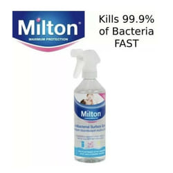 2 X MILTON ANTIBACTERAL SURFACE SPRAY 500ML
