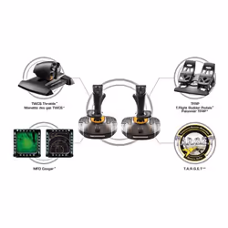 Thrustmaster T.16000M FCS SPACE SIM DUO Black, Orange USB Joystick Analogue / Digital PC - Additional view 4