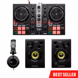 Hercules DJLearning Kit MK2 Digital Vinyl System (DVS) scratcher 2 channels Black - Additional view 2