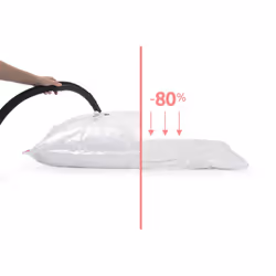Set of 2 Space Saving Vacuum Storage Bags, Extra Flat, Size XL, 80 x 130 cm, Transparent, Aspispace Range, RAN8285 - Additional view 3