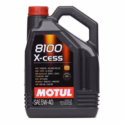 Engine oil; MOTUL; 8100 X-cess; 5W-40 5; for BMW, CITROËN, HONDA, NISSAN, VAUXHALL