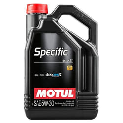 Motul Specific DEXOS2 5W-30 5l Engine oil 109242 VAUXHALL: Vectra Mk2 CC, Astra Mk6 GTC, Insignia Mk2, SAAB: 9-3 Saloon, 9-3 Estate, 9-3 Convertible