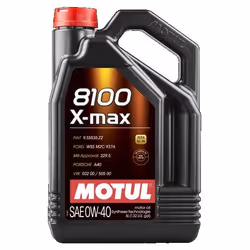 Engine oil; MOTUL; 8100 X-MAX; 0W-40 5; for VOLKSWAGEN, BMW, MERCEDES-BENZ, AUDI, TOYOTA