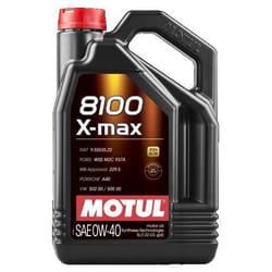 Motul 8100 X-MAX 0W-40 5l Engine oil 109693 VOLKSWAGEN: Golf 5, Golf 7, Polo V Hatchback, BMW: 3 Saloon, 5 Saloon, 1 Hatchback