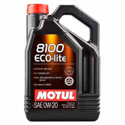 Engine oil; MOTUL; 8100 ECO-LITE; 0W-20 4; for FORD, TOYOTA, MITSUBISHI, LAND ROVER, MAZDA