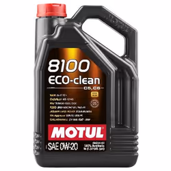 Engine oil; MOTUL; 8100 Eco-clean; 0W-20 5; for ALFA ROMEO, JAGUAR, SUBARU, TOYOTA, FIAT