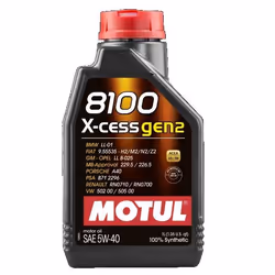 Engine oil; MOTUL; 8100 X-CESS GEN2; 5W-40 1; for VOLKSWAGEN, BMW, MERCEDES-BENZ, AUDI, SKODA