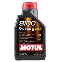 Motul 8100 X-CESS GEN2 5W-40 1l Engine oil 109774 VOLKSWAGEN: Golf 5, Golf 7, Polo V Hatchback, BMW: 6 Coupe, 3 Touring, 5 Saloon