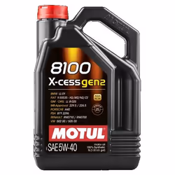 Engine oil; MOTUL; 8100 X-CESS GEN2; 5W-40 5; for MERCEDES-BENZ, BMW, KIA, RENAULT, VW