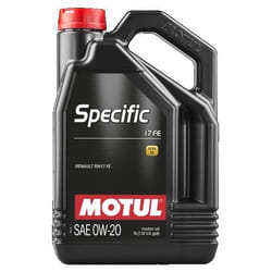 Motul Specific 17 FE 0W-20 5l Engine oil 109950 HYUNDAI: Tucson, i40 Estate, i30 III Hatchback, RENAULT: Talisman Saloon, Kadjar, Megane 4