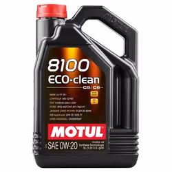 Engine oil; MOTUL; 8100 Eco-clean; 0W-20 5; for BMW, VAUXHALL, TOYOTA, MAZDA, MERCEDES-BENZ