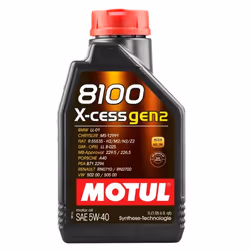 Engine oil; MOTUL; 8100 X-cess Gen2; 5W-40 1; for VOLKSWAGEN, BMW, MERCEDES-BENZ, AUDI, SKODA