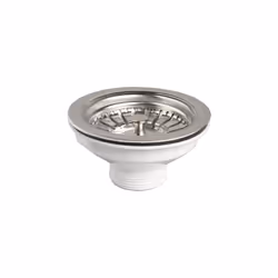 Kitchen Sink Waste Strainer Basket Leach Plug - Steel 90mm 6/4"