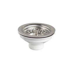 Kitchen Sink Waste Strainer Basket Leach Plug - Steel 90mm 6/4"